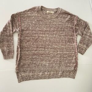 Qizi Women’s Brown/ Cream Crew Neck Sweater Size Medium